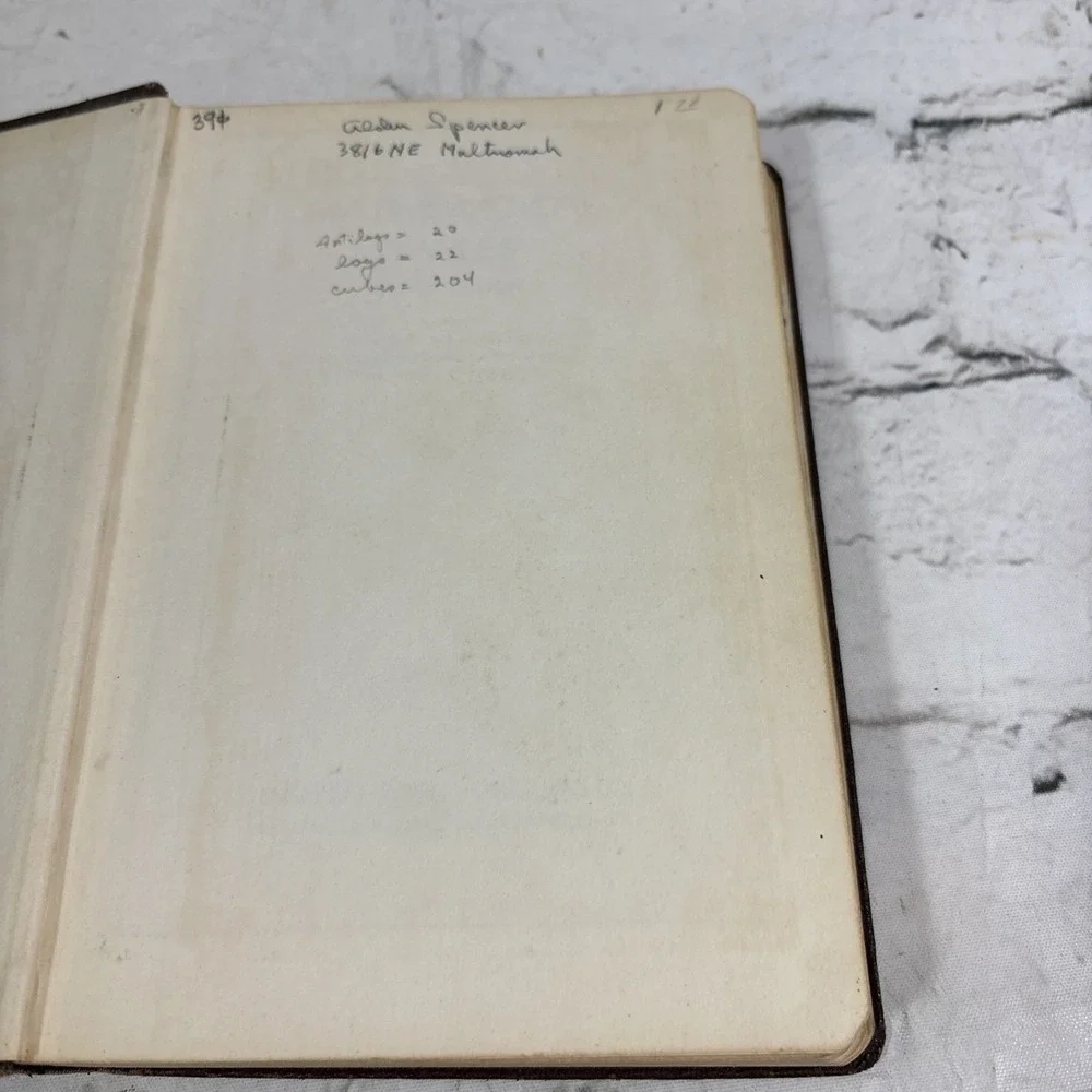 Vintage 1948 Mathematical Tables from Handbook of Chemistry and Physics Hodgman